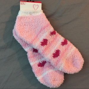 Fuzzy Heart Valentine’s Day Socks
